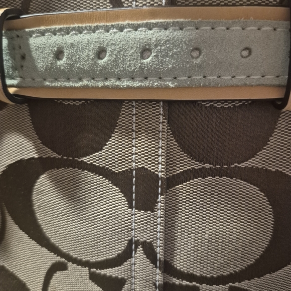 Coach Signature Canvas Coral Reef Appliqué Satchel - Tan & Mint - Picture 12 of 13